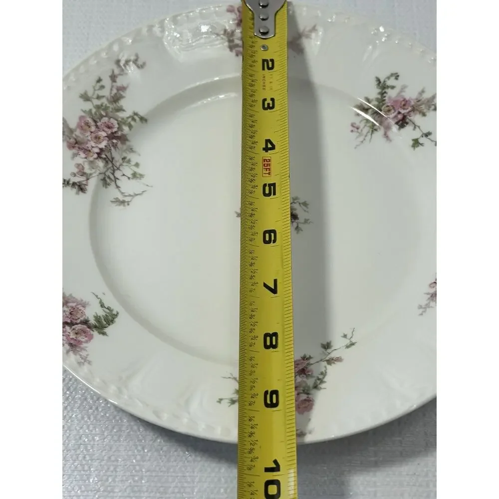 CH Field Haviland Limoges‎ Pink Floral Salad Dinner Replacement 9.5 Plate France